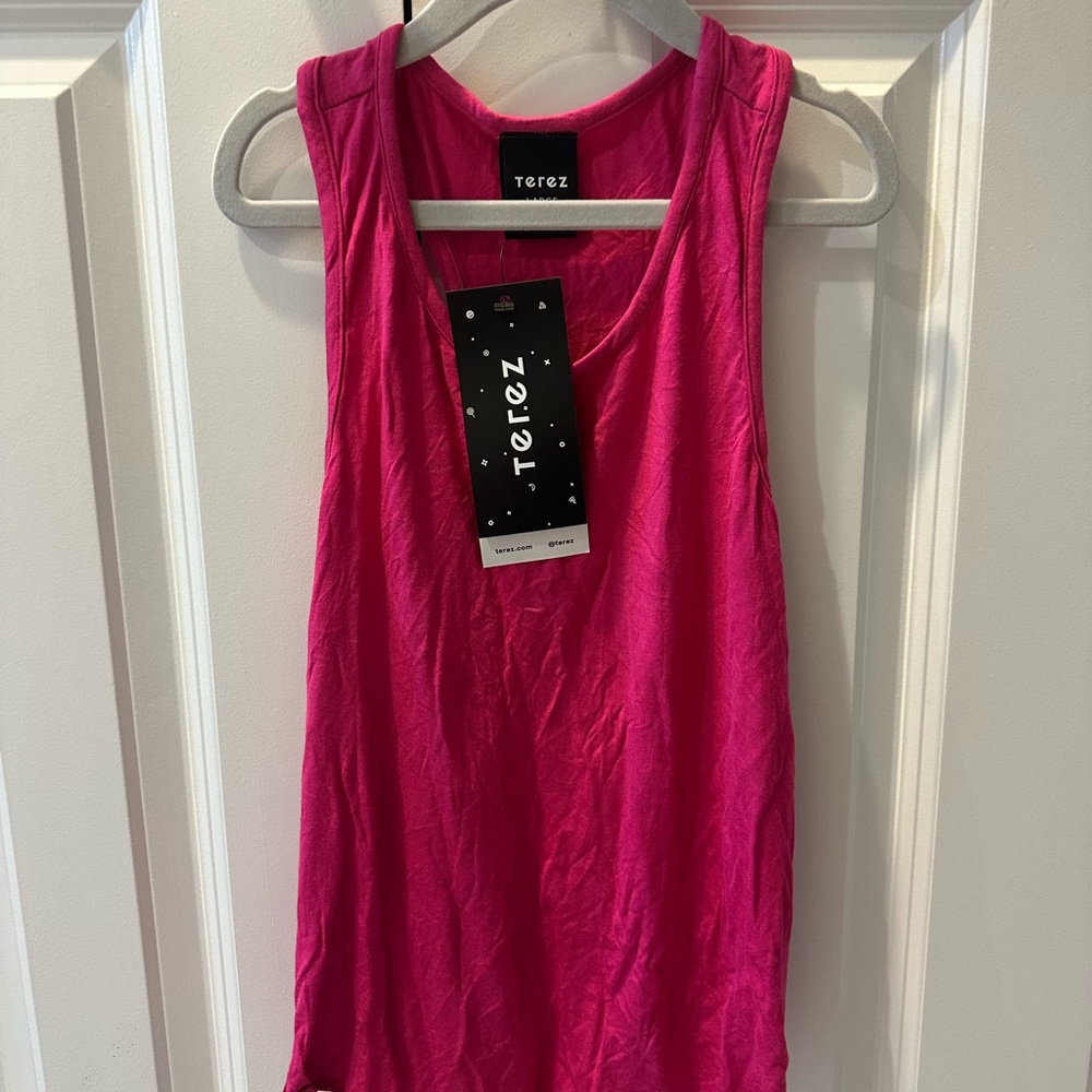 Terez Bright Fuchsia Scoop Neck Tank